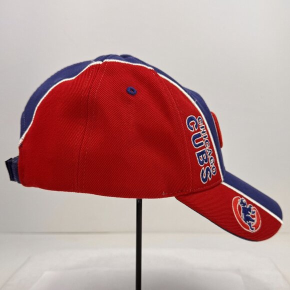 Chicago Cubs Split Color Baseball Cap Adjustable Strap Cotton MLB Hat OSFA - Picture 2 of 11